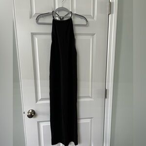 Zara Knit Black Midi Dress with Chain